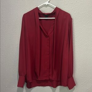 Elegant Red Women's Blouse